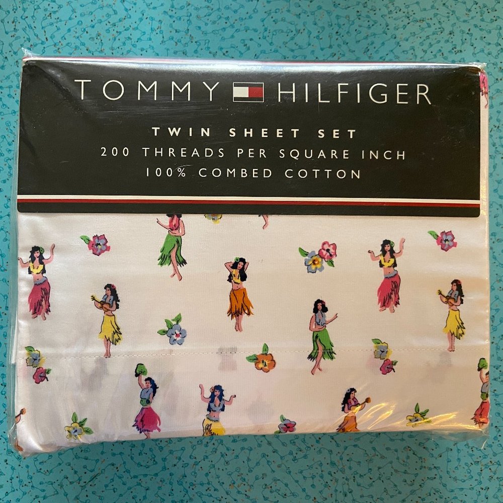 Tommy Hilfiger Hula Girl Twin Sheet Set